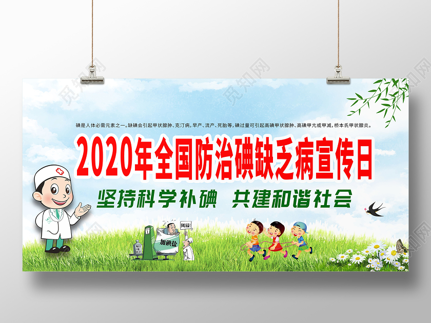 全国防治碘缺乏病日宣传展板全国碘缺乏日