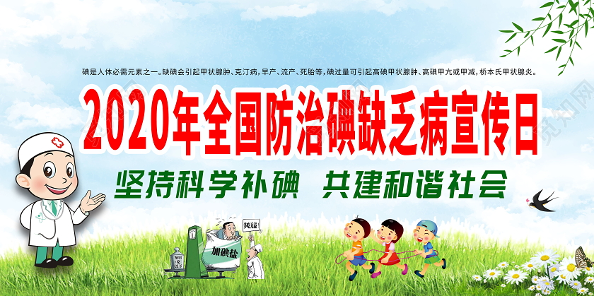 全国防治碘缺乏病日宣传展板全国碘缺乏日