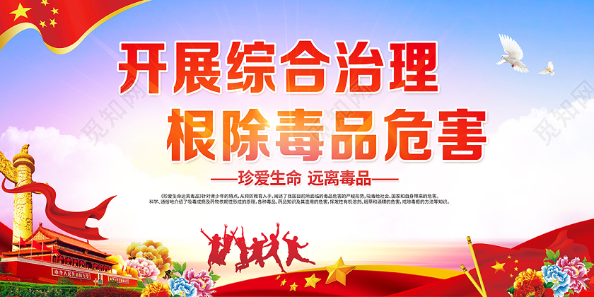 626国际禁毒日参与禁毒斗争构建和谐社会禁毒展板设计