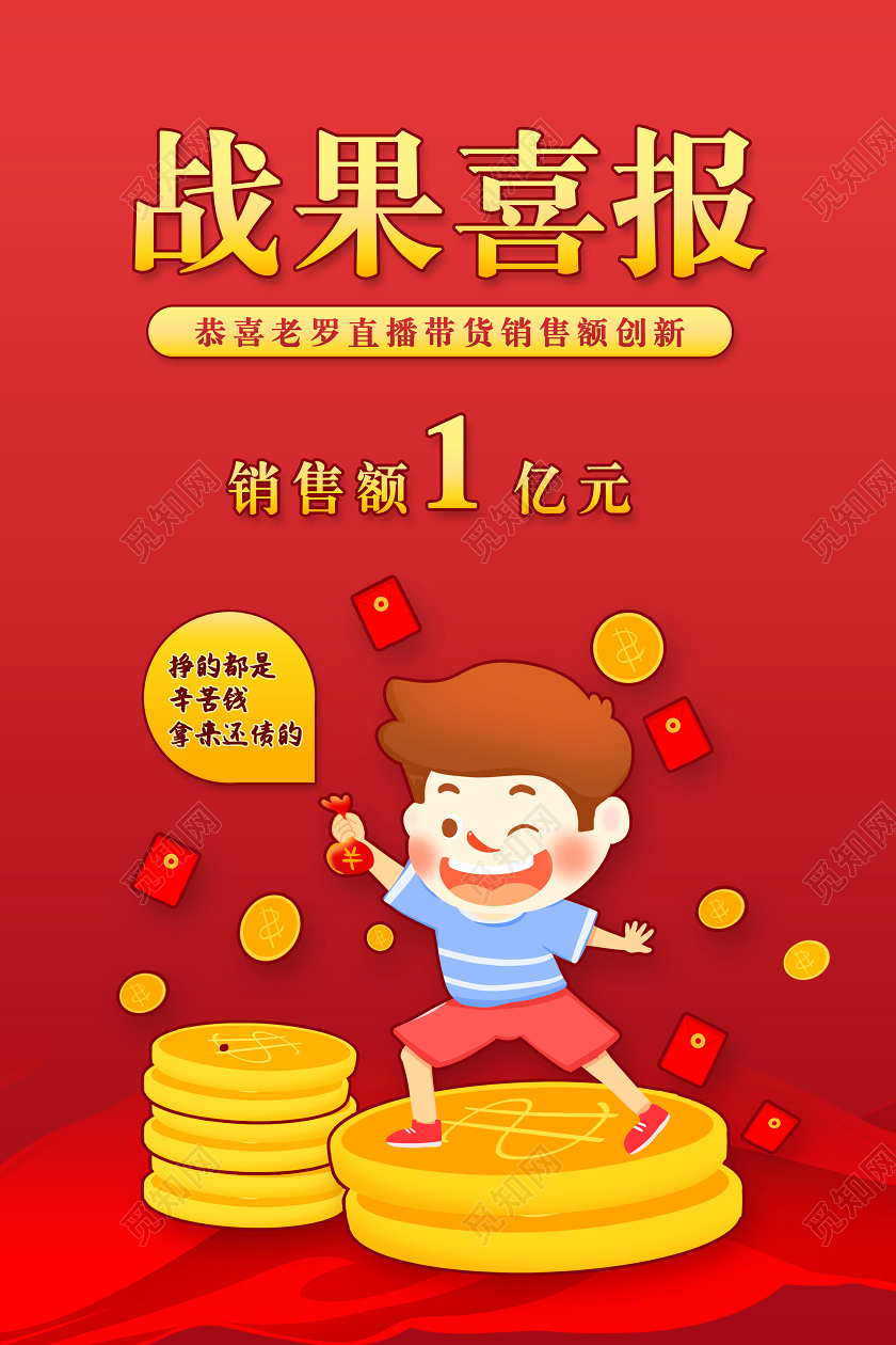 销售战果战果喜报销售冠军海报