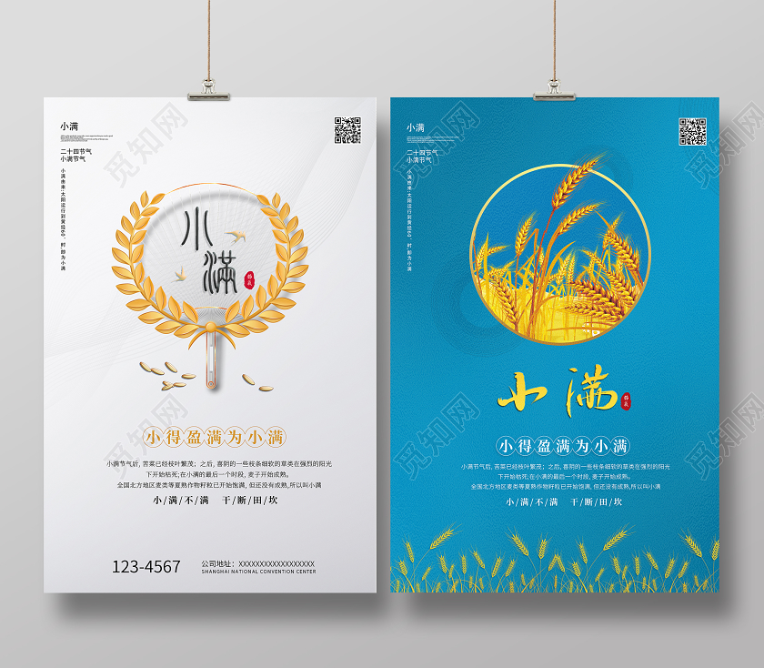 2020二十四节气小满节气海报设计