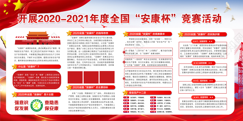 红色开展2020安康杯竞赛启动仪式安康杯知识宣传栏