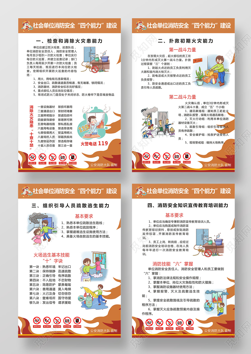 消防安全制度安全管理制度社会单位消防安全四个能力建设消防安全制度牌消防安全管理制度