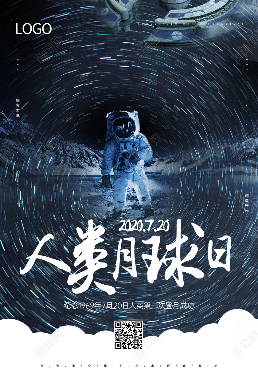 人类月球日纪念日海报