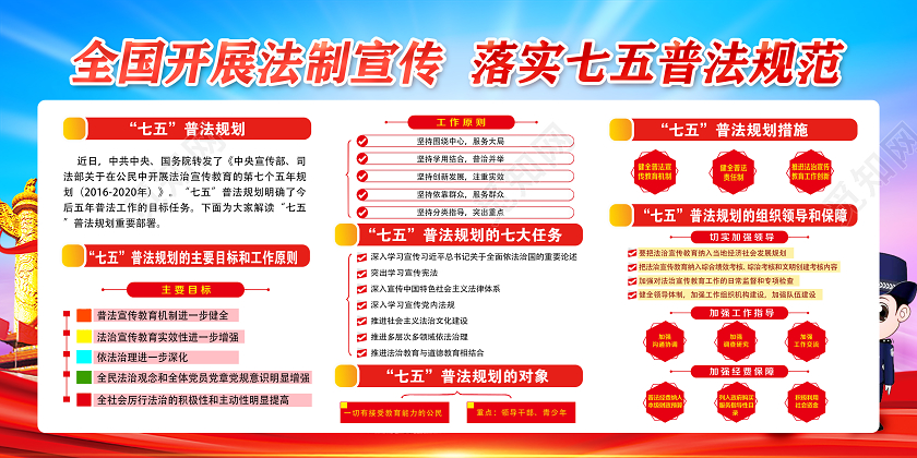 红色七五普法真实施七五普法规划扎实开展法制宣传教育宣传
