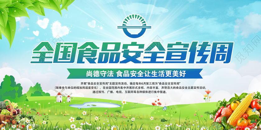 蓝色食品安全知识2020年全国食品安全宣传周宣传栏
