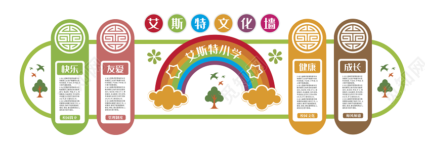 校园文化墙学校文化墙小学文化墙书香园地