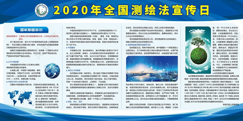 科技感简约全国测绘法宣传日宣传展板