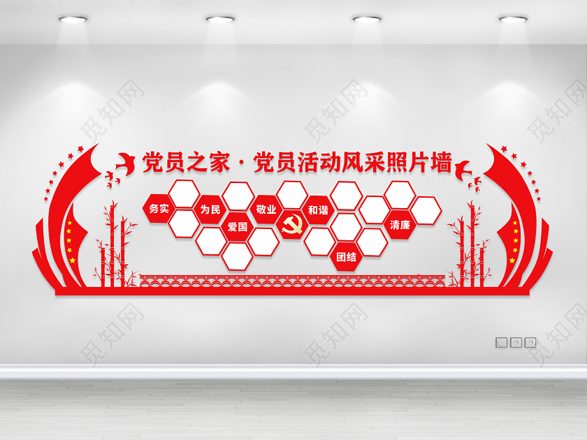 党员风采照片墙党员风采文化墙