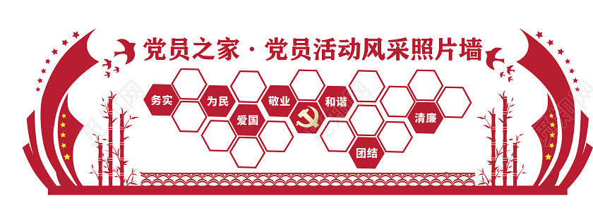 党员风采照片墙党员风采文化墙