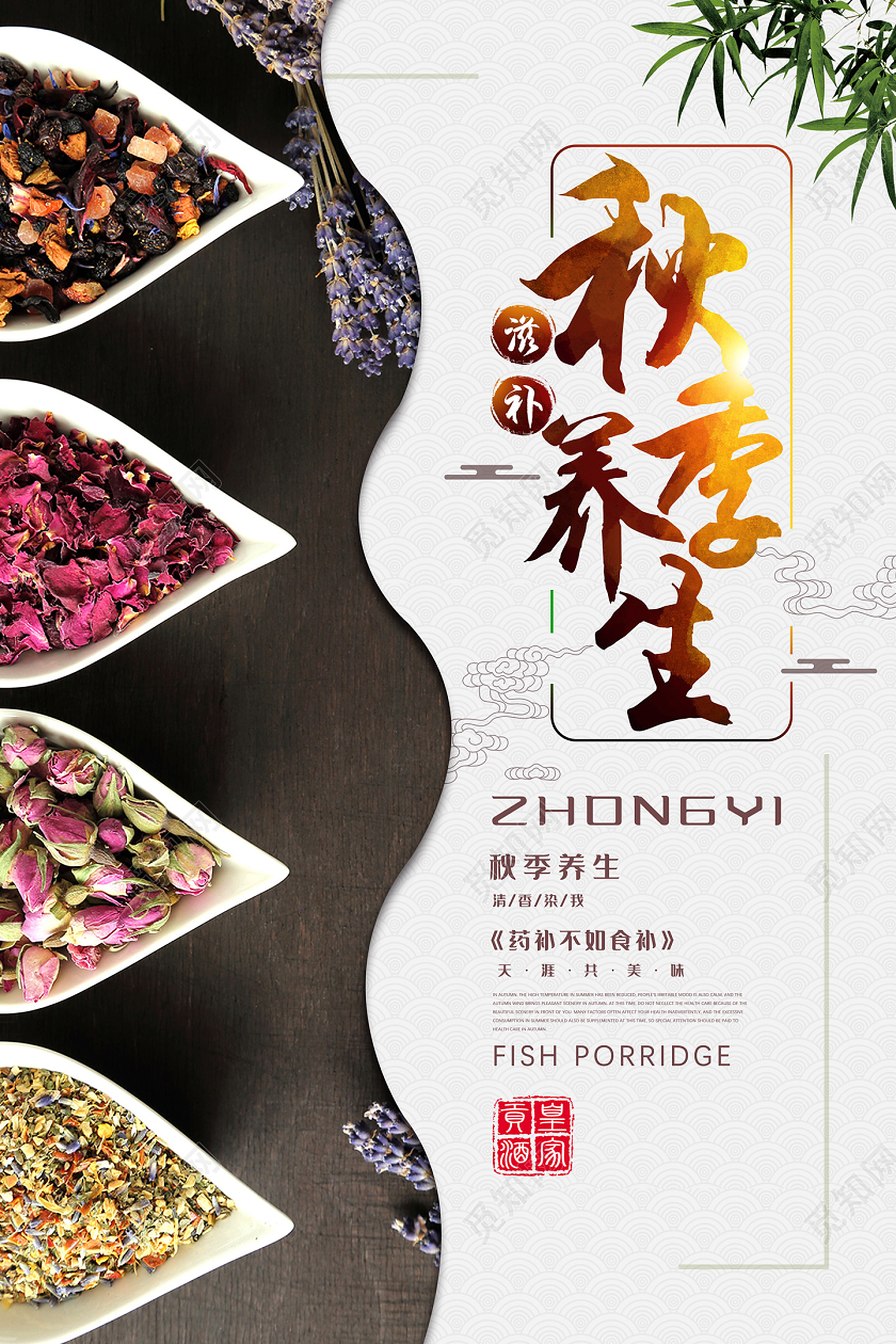 复古中国风秋季养生秋天秋季养生海报
