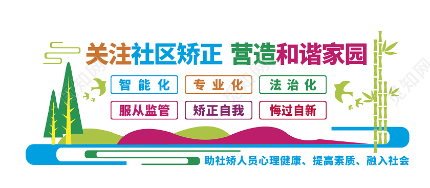 社区矫正文化墙社区矫正中心文化墙展板