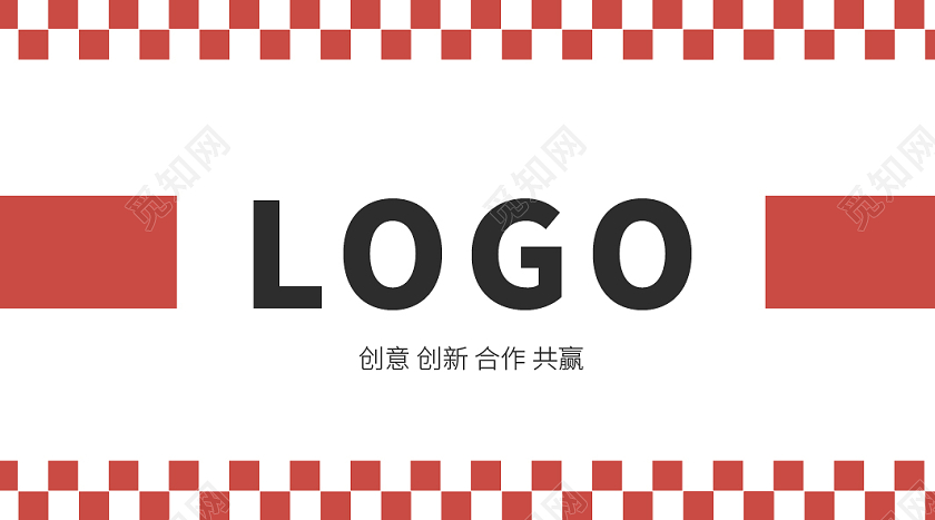 红色白色简约高端大气波点企业商务个人名片