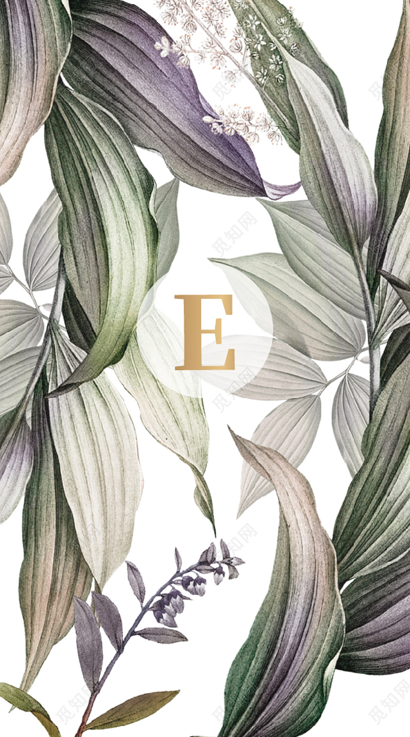 白色小清新手绘树叶高端大气简约商务个人名片