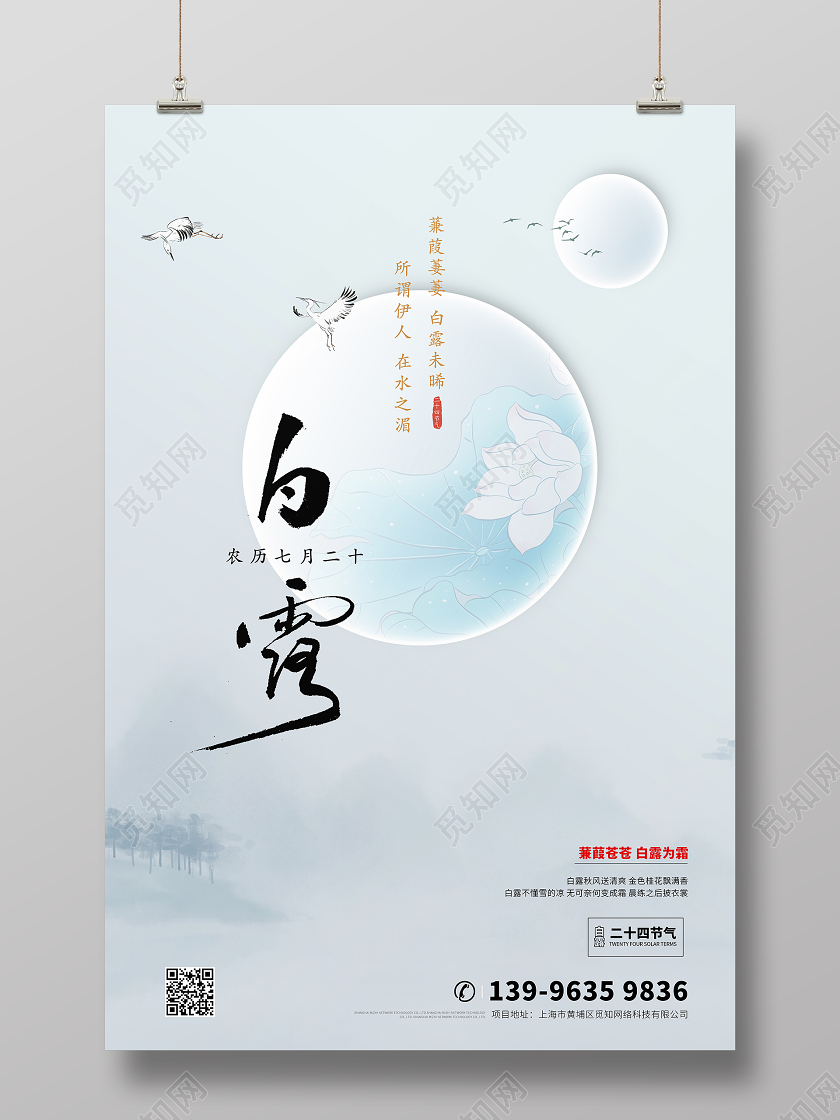 白露创意白色背景