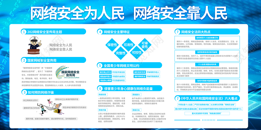 蓝色科技2020年网络安全宣传周宣传栏