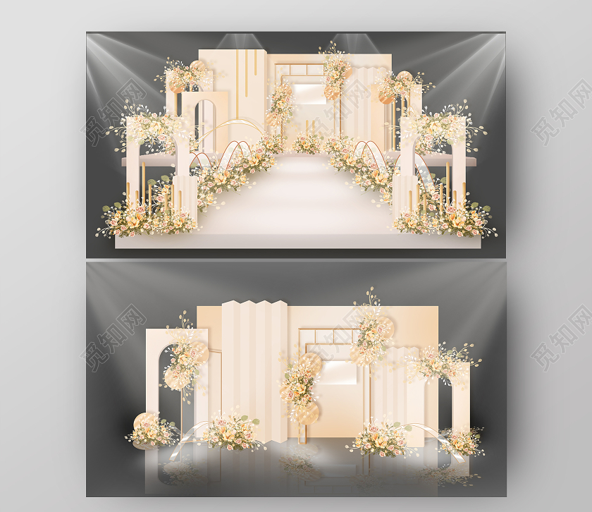 香槟色结婚婚礼效果图