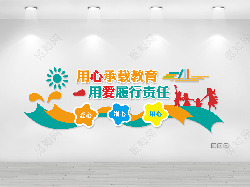 校园文化墙用心承载教育用爱履行责任幼儿园文化墙