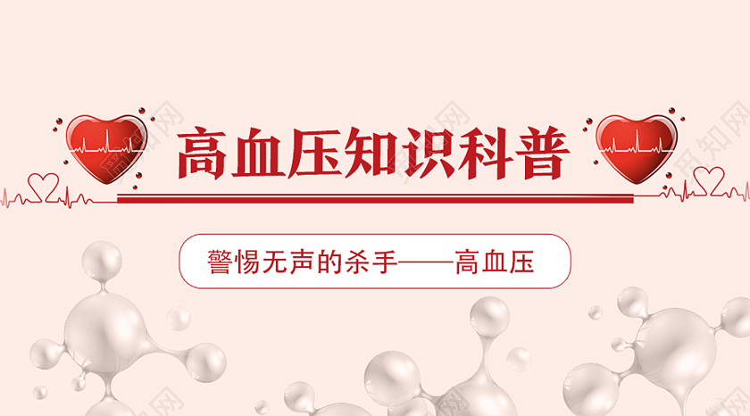 红色简约高血压知识科普高血压公众号封面