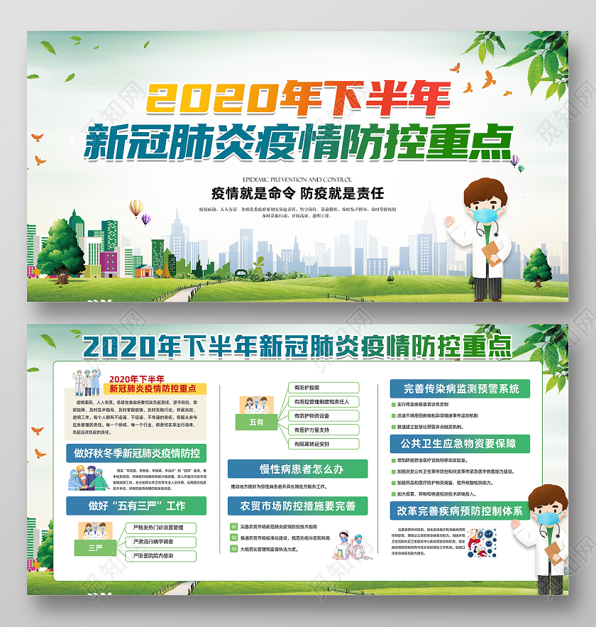 2020学校校园秋冬疫情防控新冠肺炎病毒疫情防护宣传栏展板