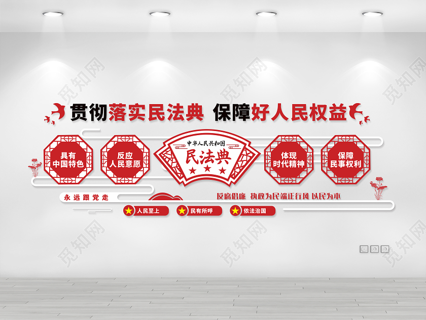 中华人民共和国民法典党建文化墙民法典文化墙