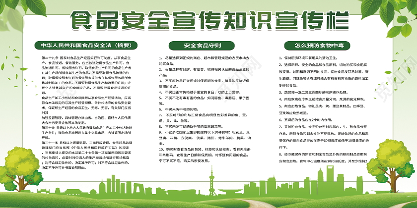 食品安全宣传知识宣传栏展板