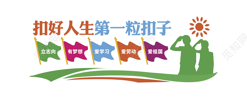 扣好人生第一粒扣子文化墙争当新时代好少年文化墙