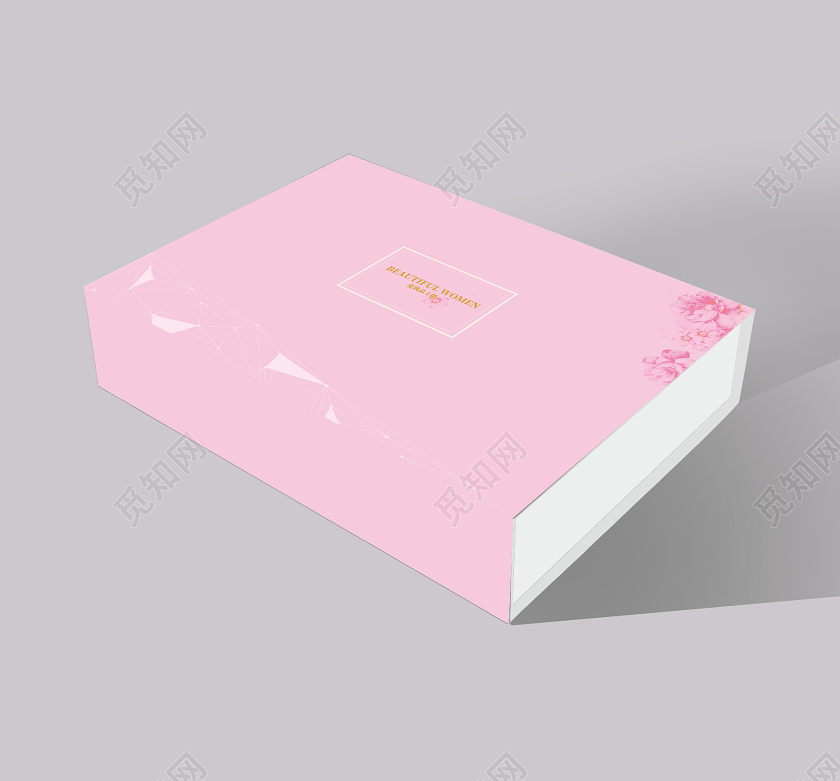 粉色简约化妆品包装