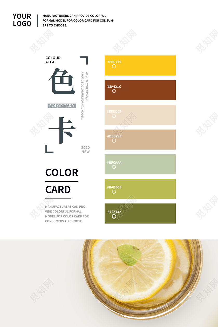 小清新颜色搭配色卡模板色卡色卡封面