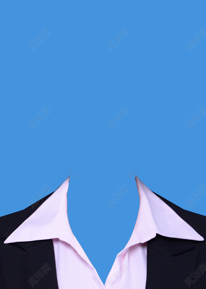 女士西装证件照模板霸气严肃