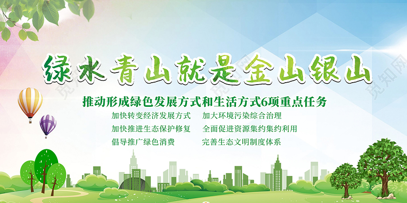 绿水青山就是金山银山展板设计