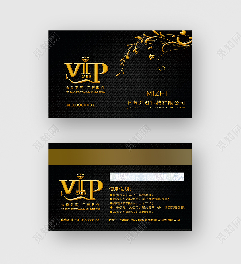 简约大气vip会员专享黑色会员卡