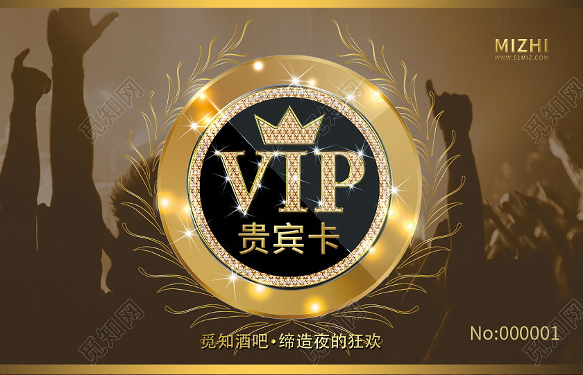 简约大气vip贵宾卡酒吧会员卡