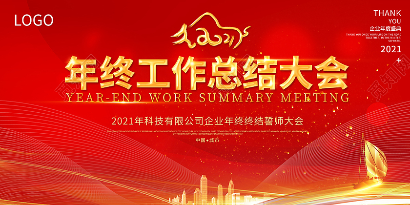 2021年终工作总结年会年终总结展板设计