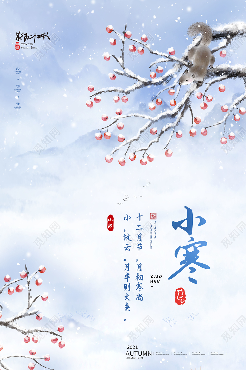 二十四节气小寒海报