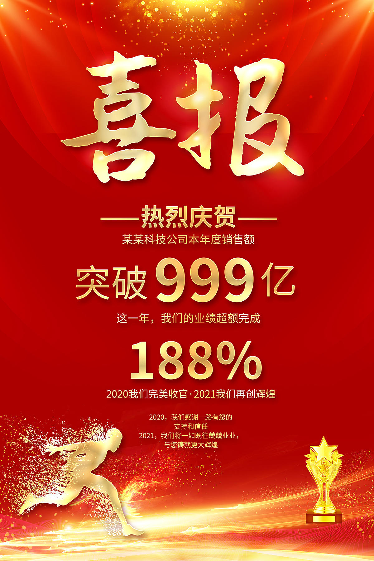 牛年喜报立即下载模板热烈祝贺高考喜报毕业季学校金榜题名富贵背景