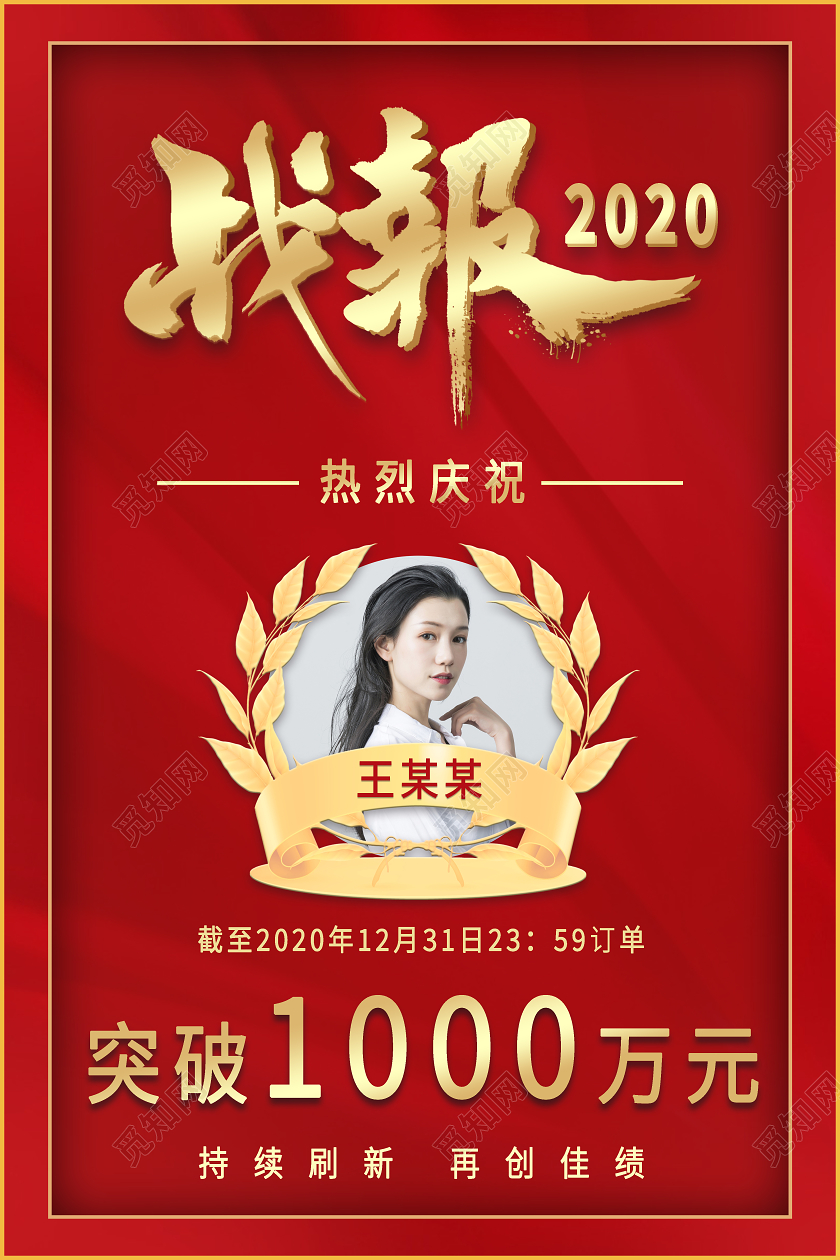 红色镀金战报海报喜报战报