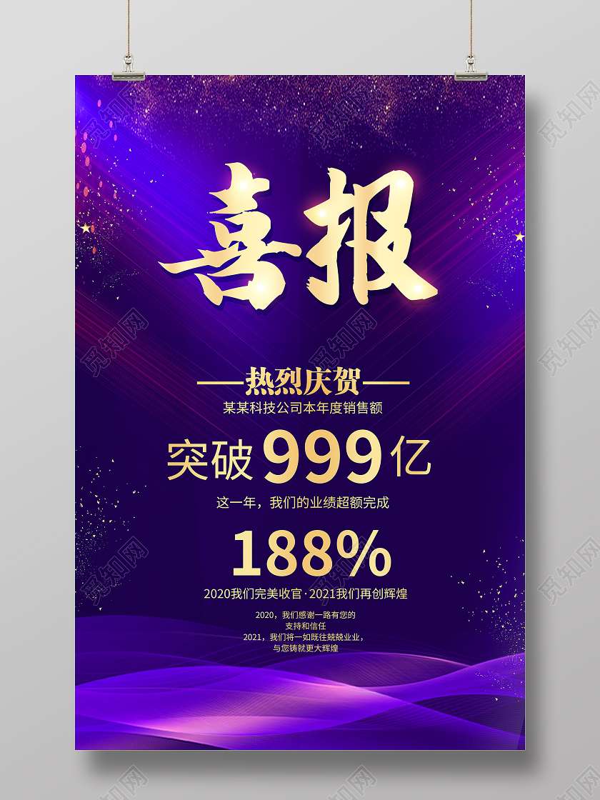 2021牛年喜报海报设计2021新年牛年喜报