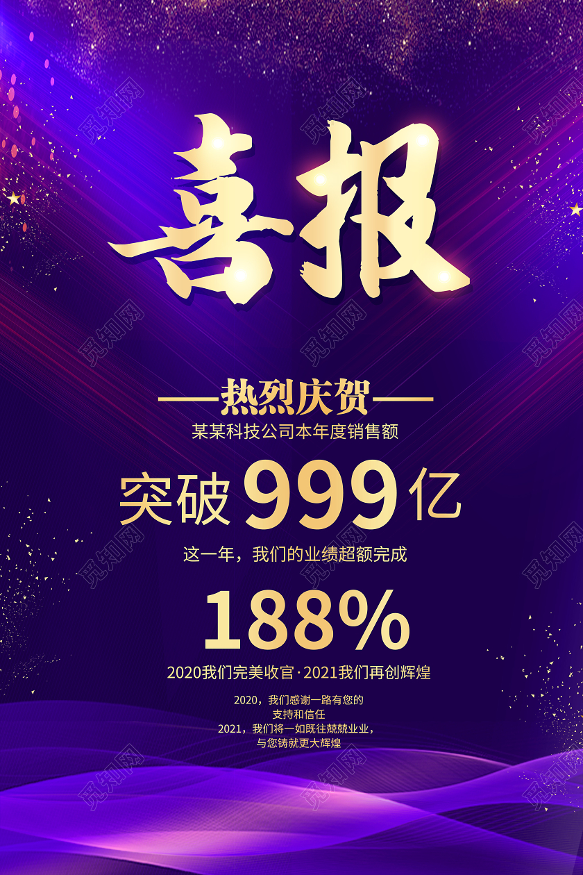 2021牛年喜报海报设计2021新年牛年喜报