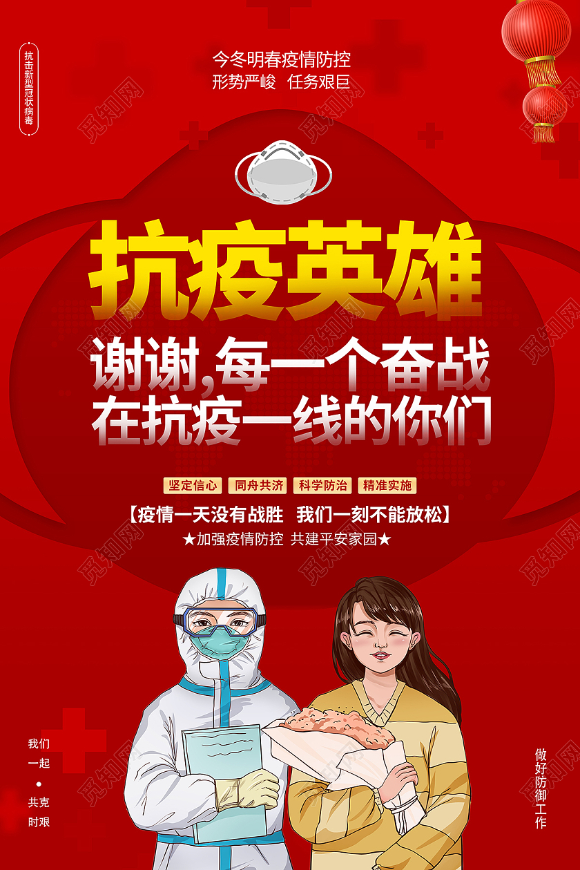 2021抗疫谢谢你们为抗疫出力海报设计疫情抗疫