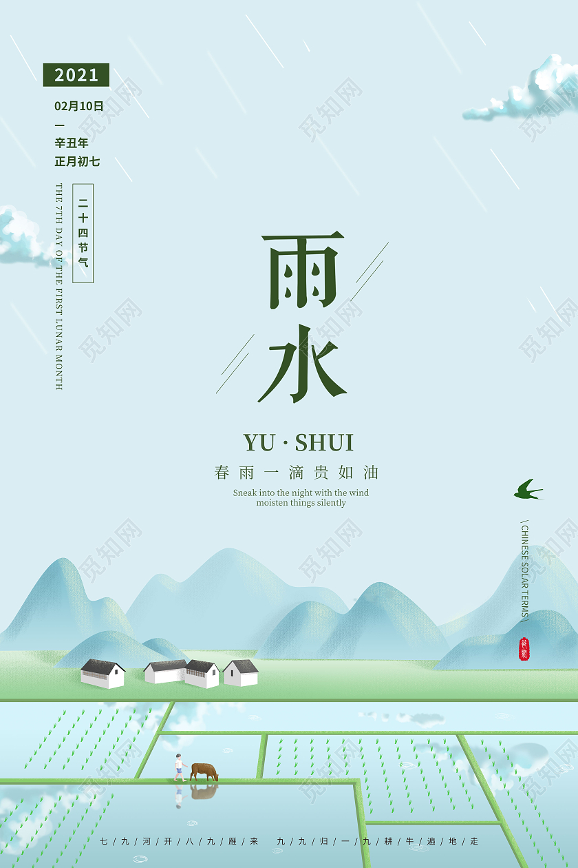 2021雨水海报