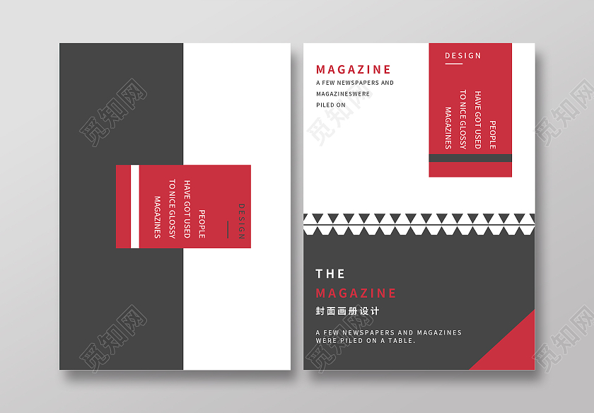 灰色简约大气企业画册封面设计模板