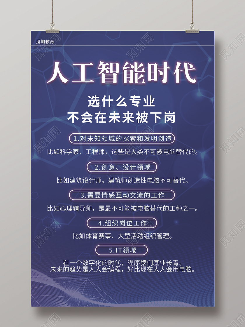 机械几何人工智能海报