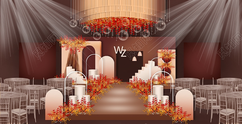 复古风婚礼效果图