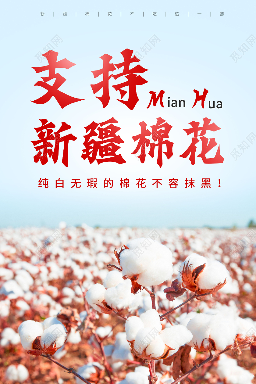支持新疆棉花海报新疆棉花海报