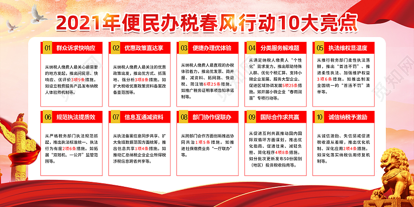 粉色风格2021便民办税全国税收宣传月宣传栏