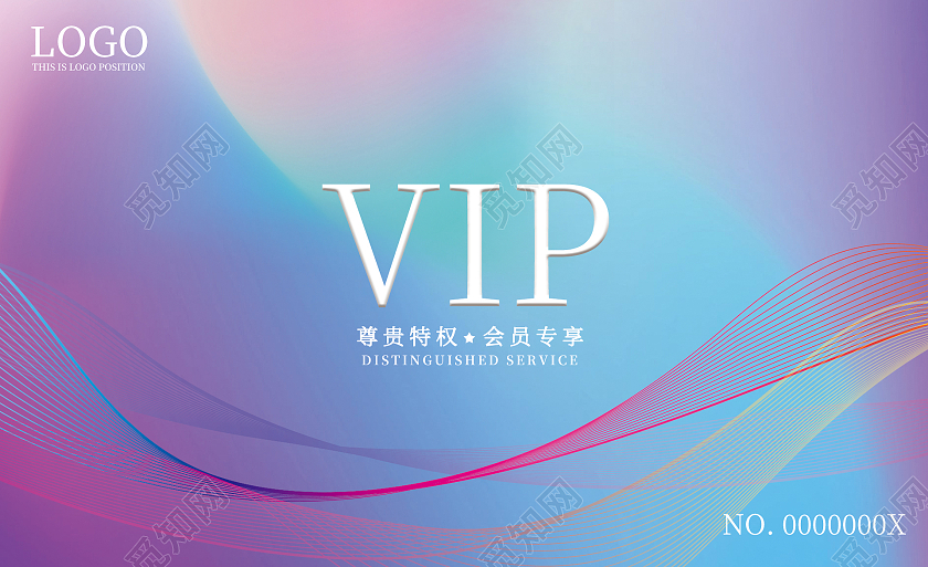 科技线条大气VIP会员卡
