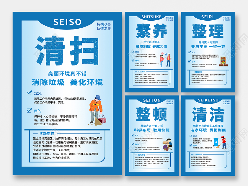 清扫素养整理整顿清洁套图5s套图1