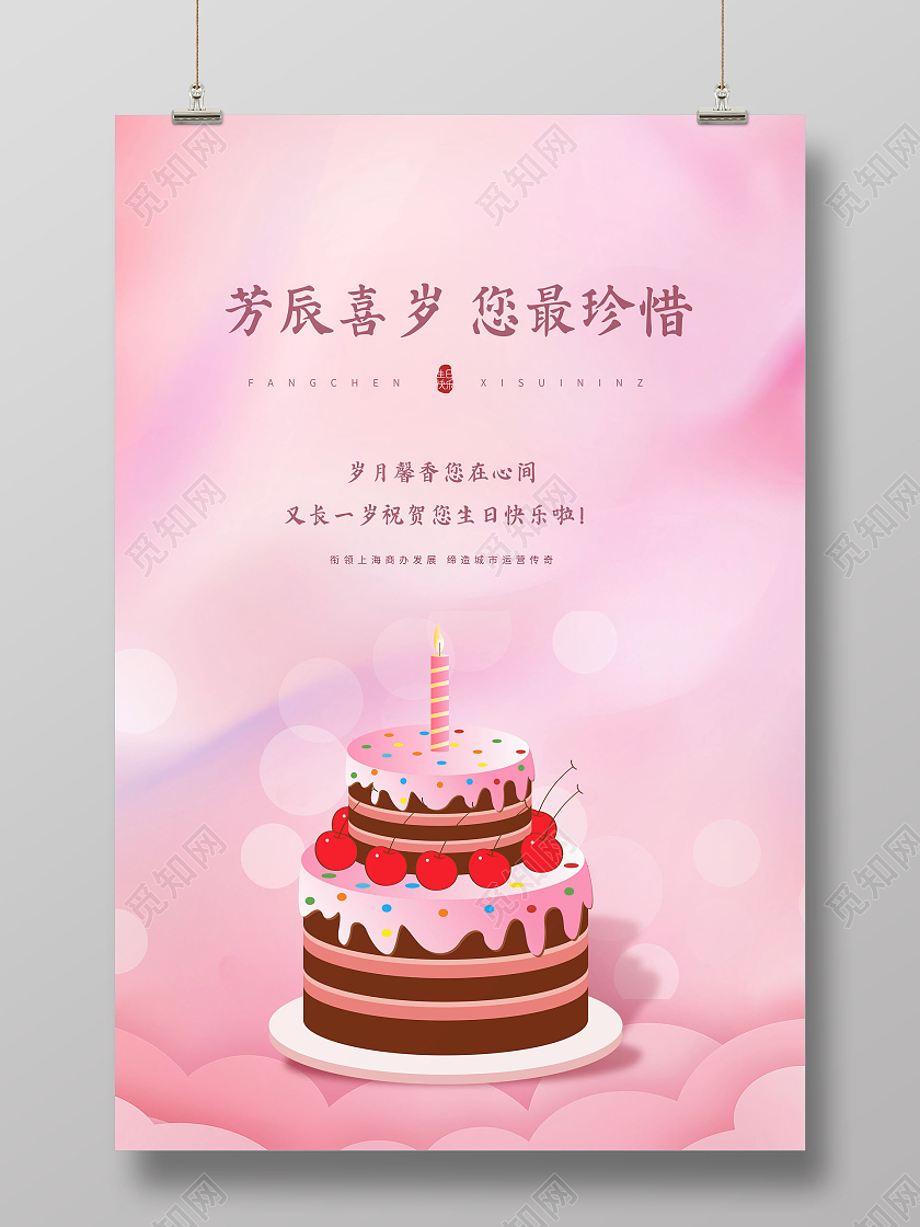 简约生日快乐生日会生日派对海报