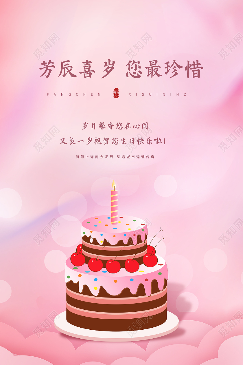 简约生日快乐生日会生日派对海报